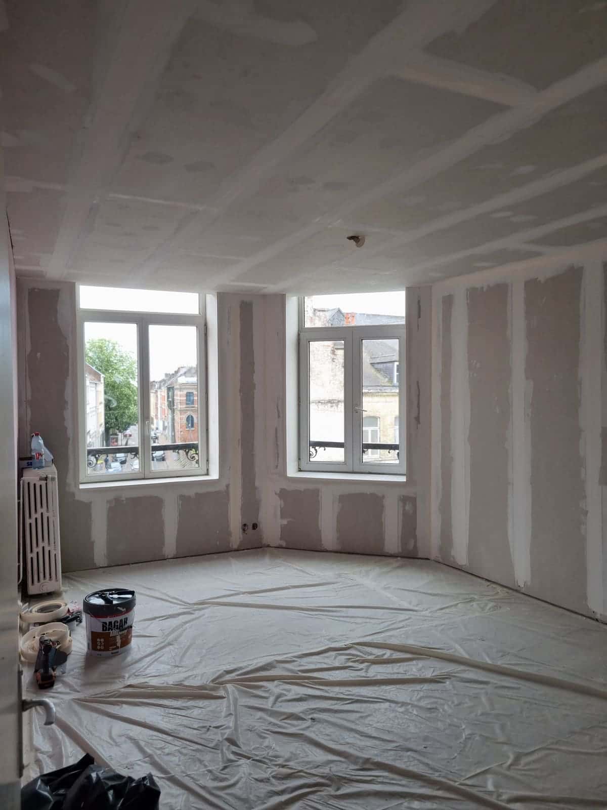 Plâtrerie réalisée par Bâti Innov dans la métropole lilloise